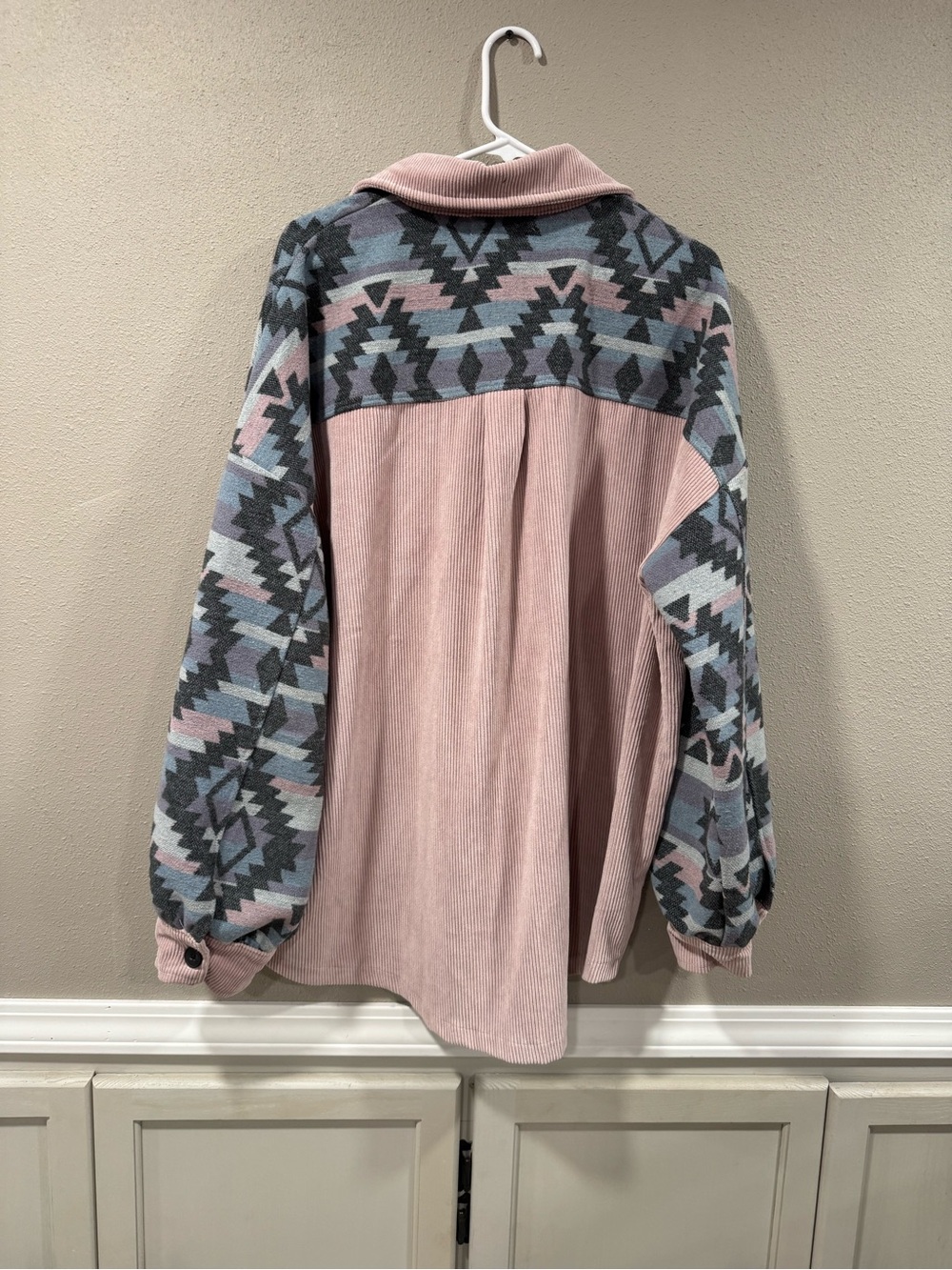 Pink Corduroy & Aztec Pattern Shacket - Picture 4 of 5